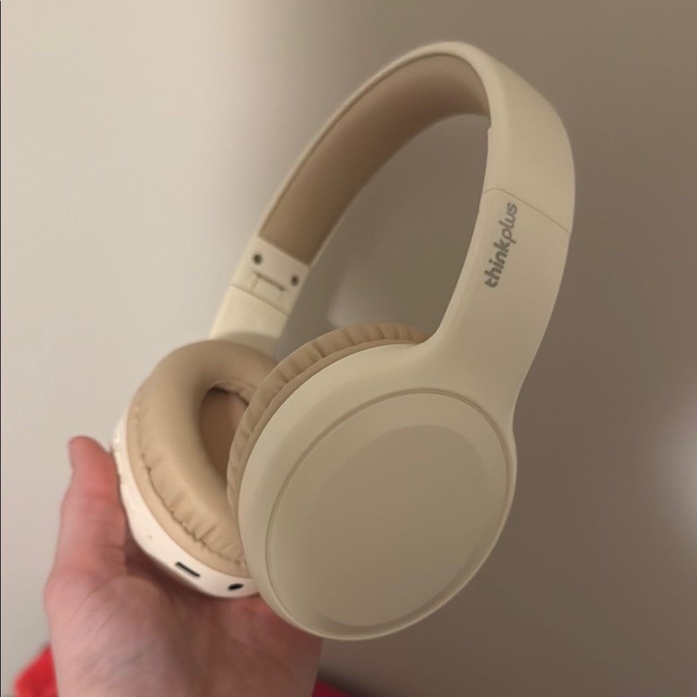 Think! Cream Wireless Headphones